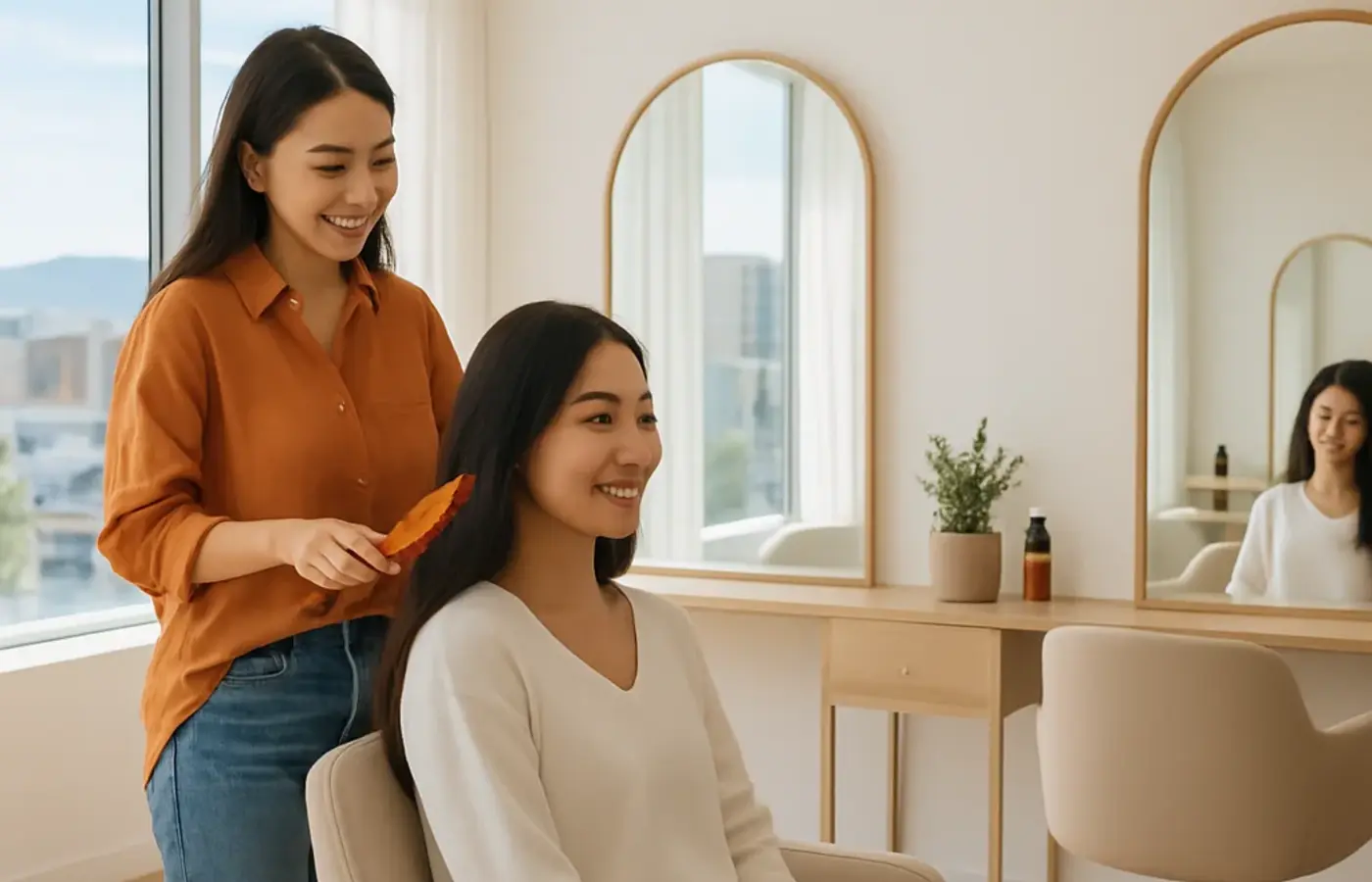 Curly hair salon